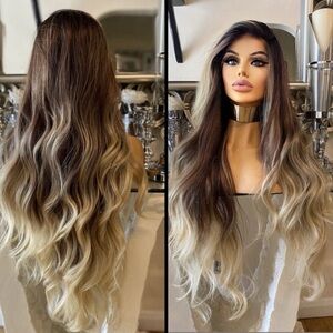 Human Hair Blended Lace Front Wig